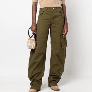 Darkpark Rosalind canvas cargo pants green